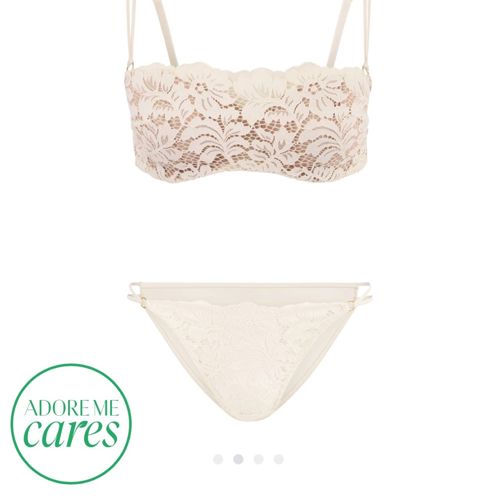 Georgianna Push Up White Lace balconette set